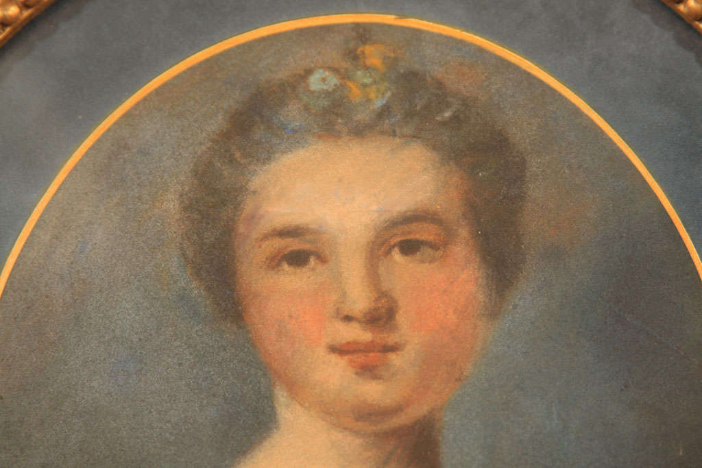 19th Century French pastel of Madame Nattier For Sale 3