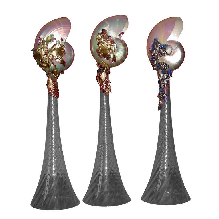 Three "Cul Sec" Glasses by Frédérique Lombard Morel For Sale