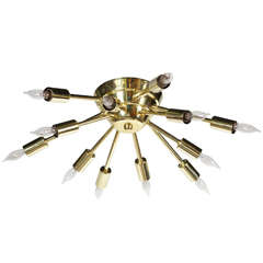 Vintage 12 Arm Brass Sputnik