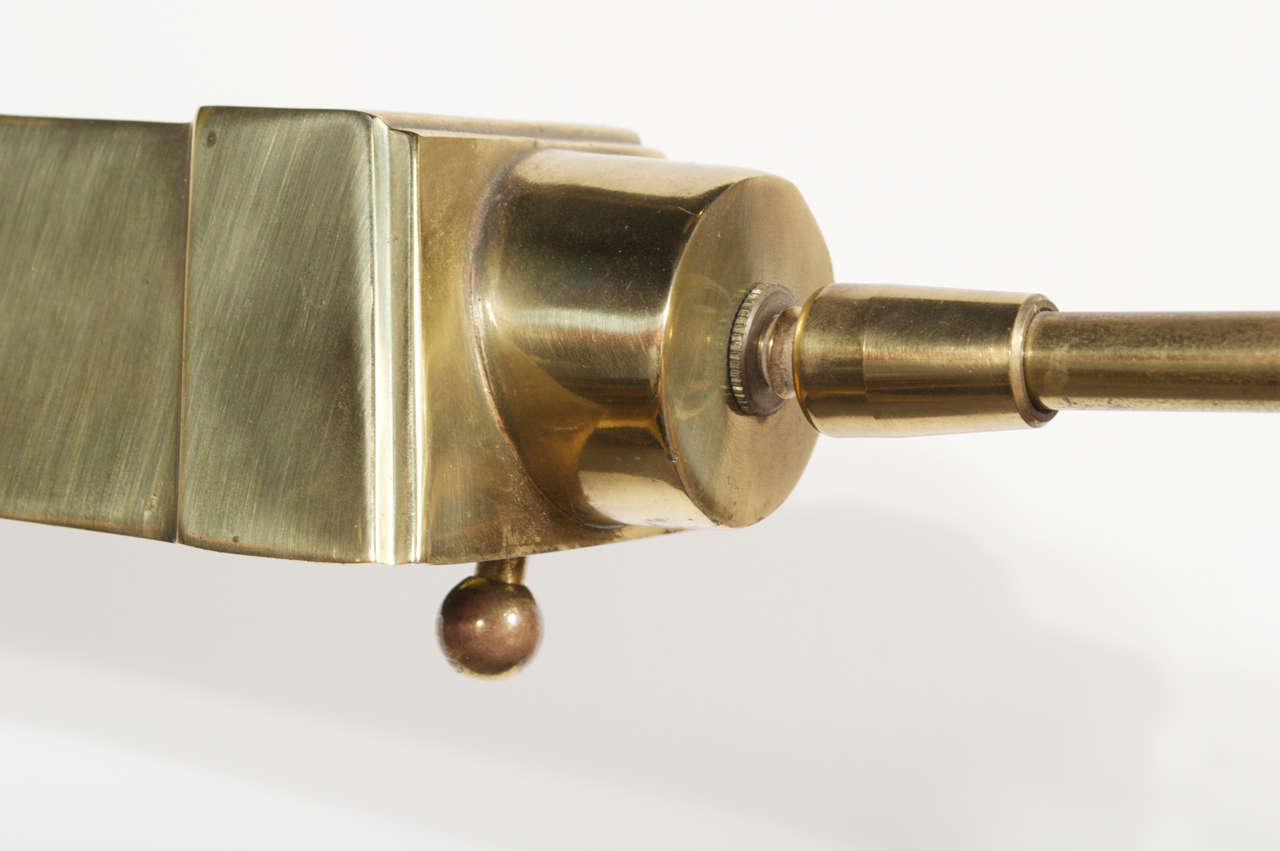 Mid-20th Century Vintage Heavy Brass Pharmacy Lamp