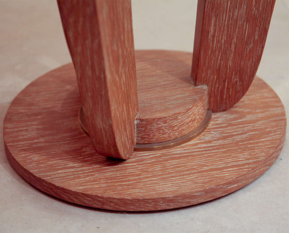 French  Side Table In Oak in the manner of LeLeu For Sale