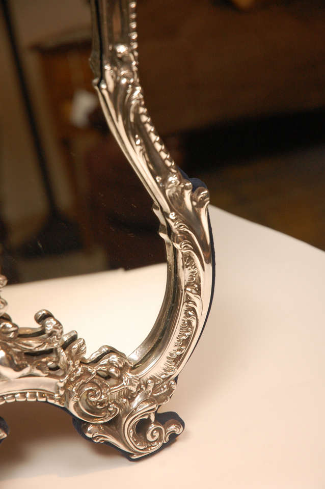silver mirror vanity
