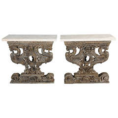 Pair of Early Renaissance Console Tables