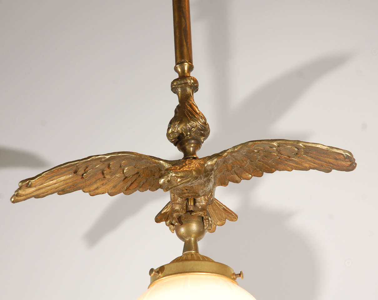 Brass Eagle Pendant In Excellent Condition In Los Angeles, CA