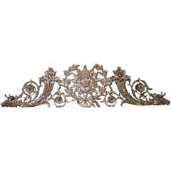 19th c. French Cast Iron Overdoor Decoration 19th c. French Cast Iron Overdoor Decoration