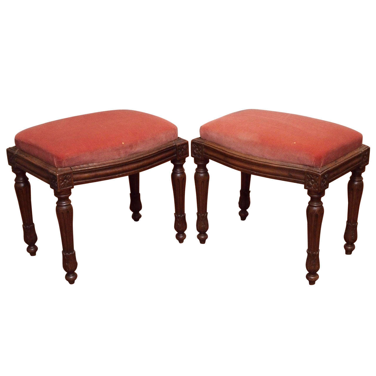 A Pair of Fine Louis XVI Style Tabourets For Sale