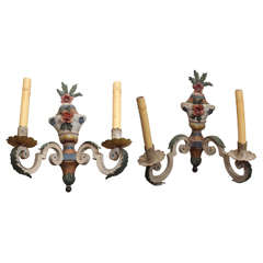 Pair of Tole Sconces