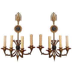 Antique Pair French Empire Sconces