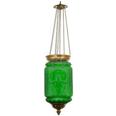 Antique Anglo Indian Rise And Fall Lantern