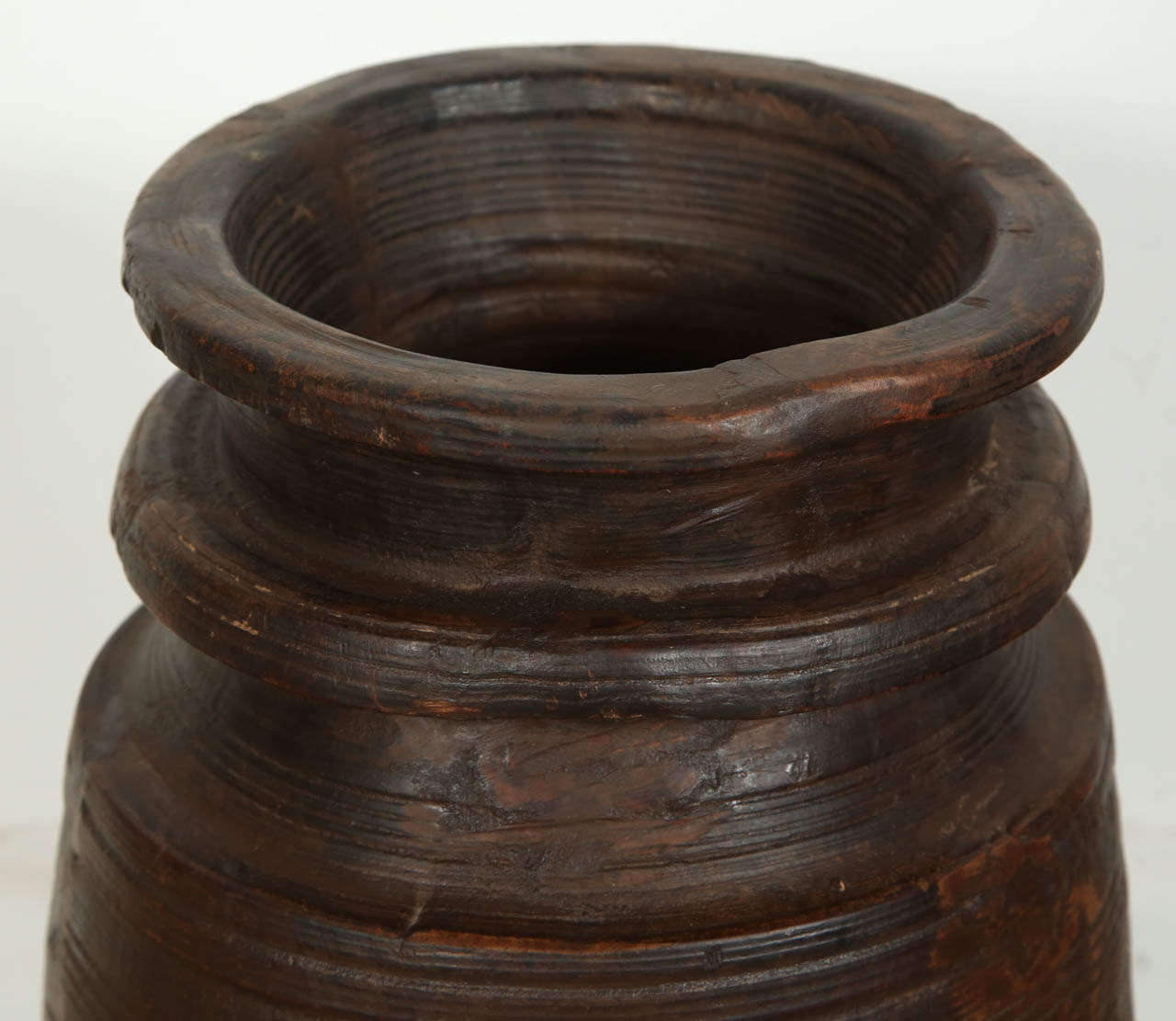 19th Century Set of Large 4 Wooden Rice Grinders From India