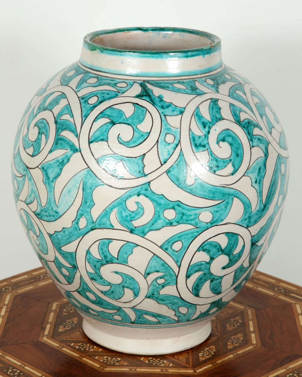 Ceramic Fabulous Moroccan Urn with Lid From Fez