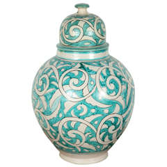 Fabulous Moroccan Urn with Lid From Fez