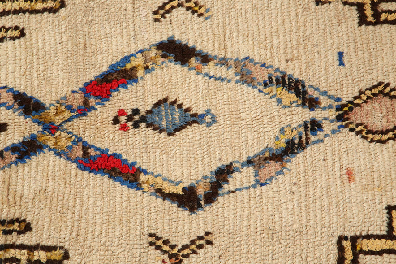 Mid-Century Modern Moroccan Vintage Tribal Rug From Azilal