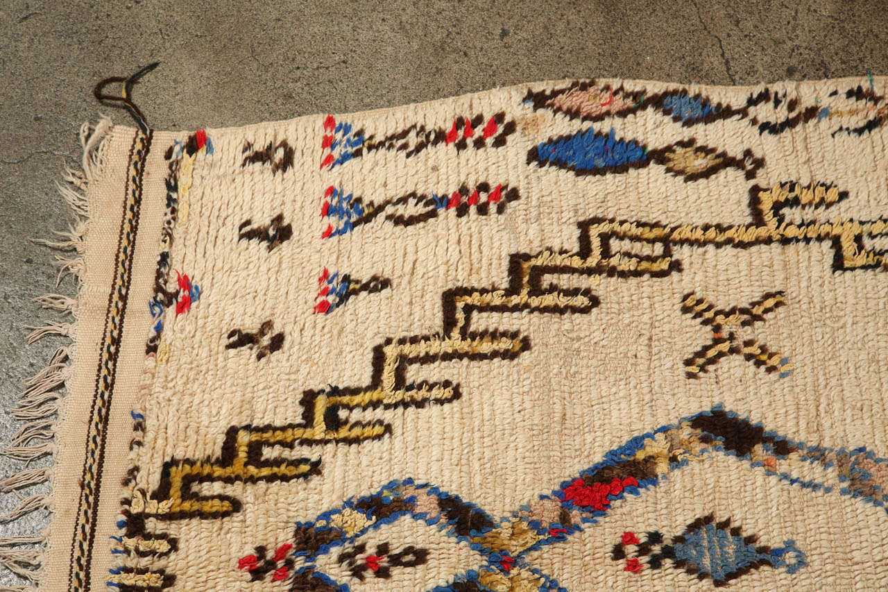 Mid-20th Century Moroccan Vintage Tribal Rug From Azilal