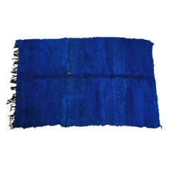 Blue Indigo Moroccan Shaggy Rug