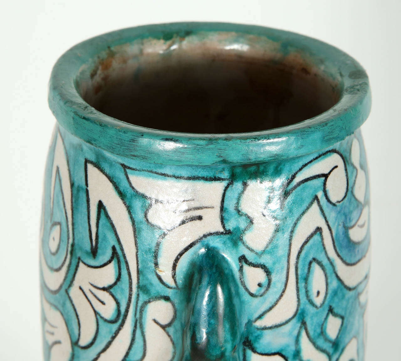 Large Handcrafted Moroccan Ceramic Vase From Fez at 1stDibs fez vase