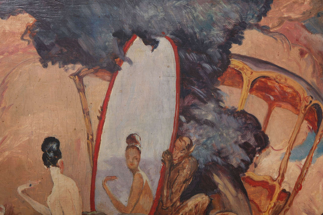 „Eve Looking in the Mirror“ von Jean-Gabriel Domergue, um 1920 im Angebot 3