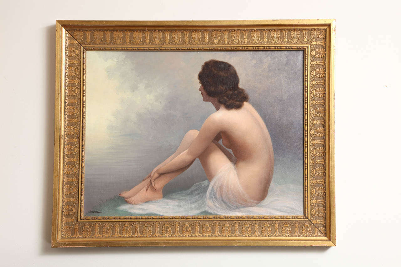 Peinture à l'huile sur toile de Jean Jannel des années 1930