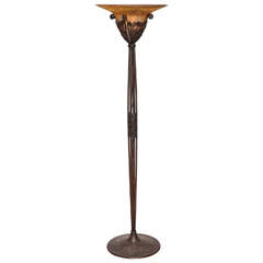 Edgar Brandt and Daum French Art Deco Torchère 12