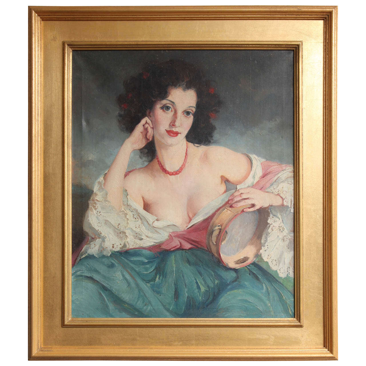 Maria Szantho "Woman with Tambourine", 1930s For Sale