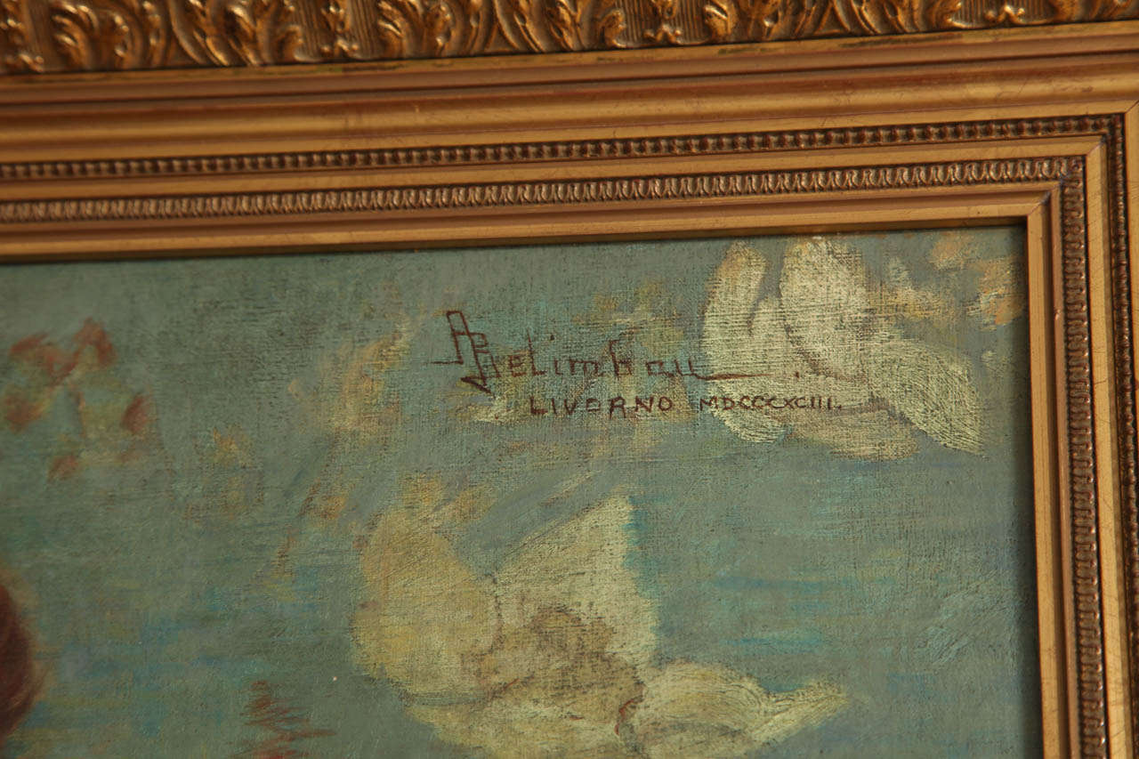 Öl auf Leinwand von Adolfo Belimbau (Italienisch) im Angebot