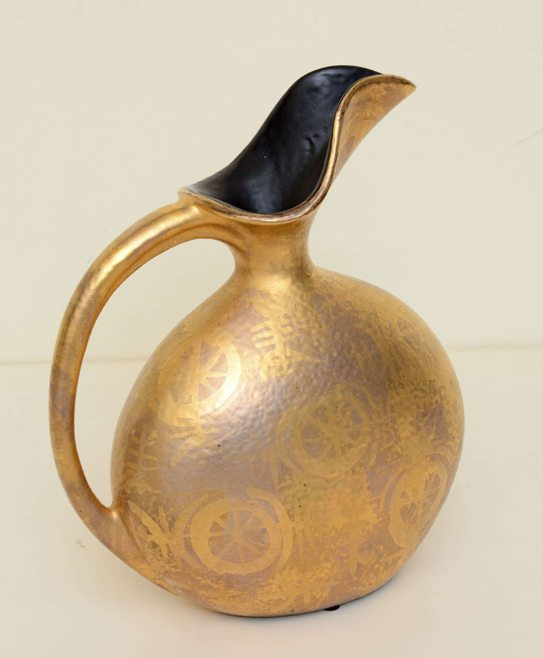 Gilt GIlded and Painted Ceramic Vessel/Pitcher SATURDAY SALE