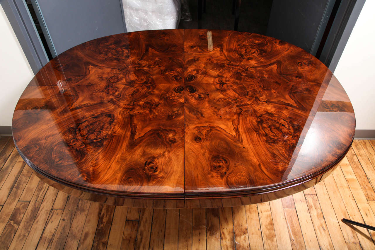 art deco oval dining table