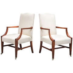 Pair of circa 1900 Lolling Armchairs