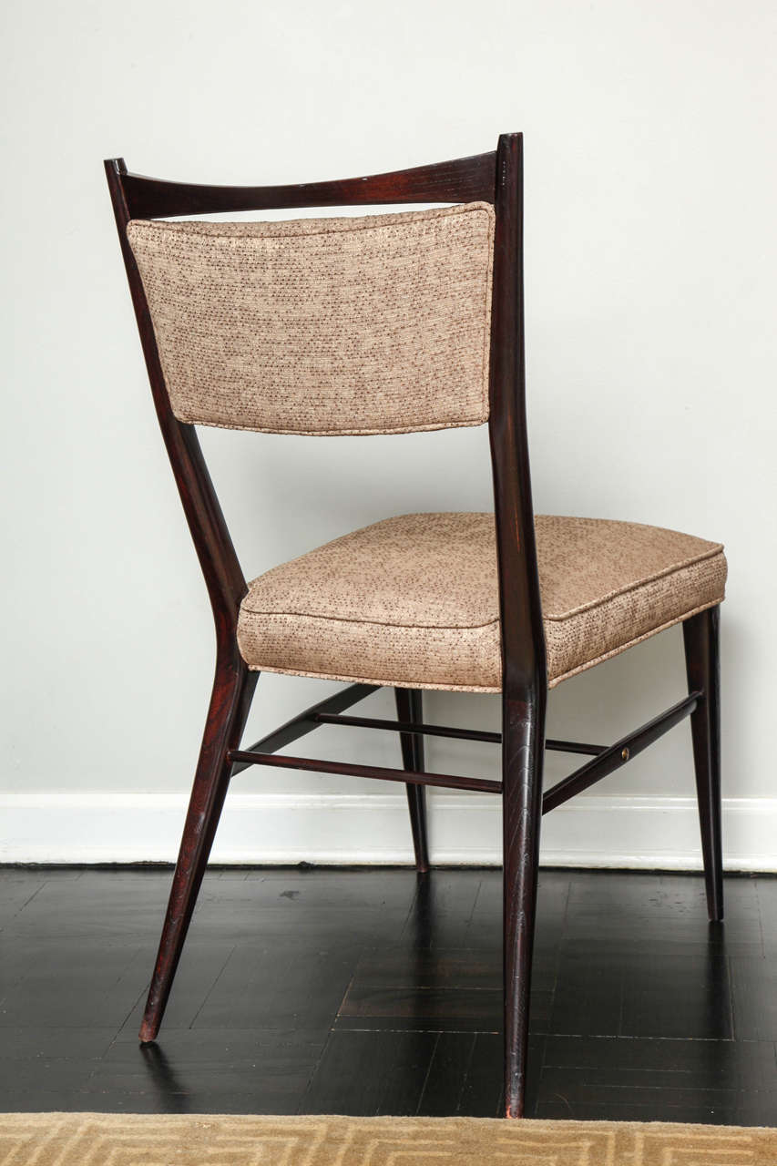 American Paul McCobb Mahogany and Brass Dining Chairs
