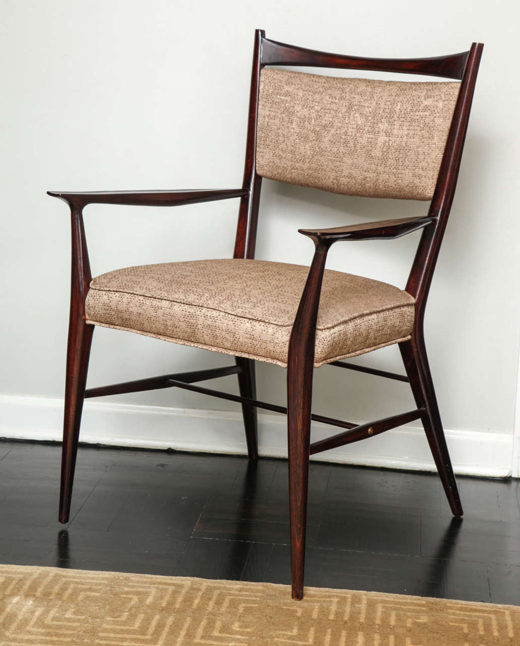 Mid-20th Century Paul McCobb Mahogany and Brass Dining Chairs