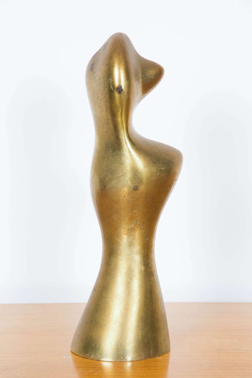 Polished 20th Century Jean Hans Arp Bassett Doll 'Poupée Basset' Bronze Sculpture For Sale