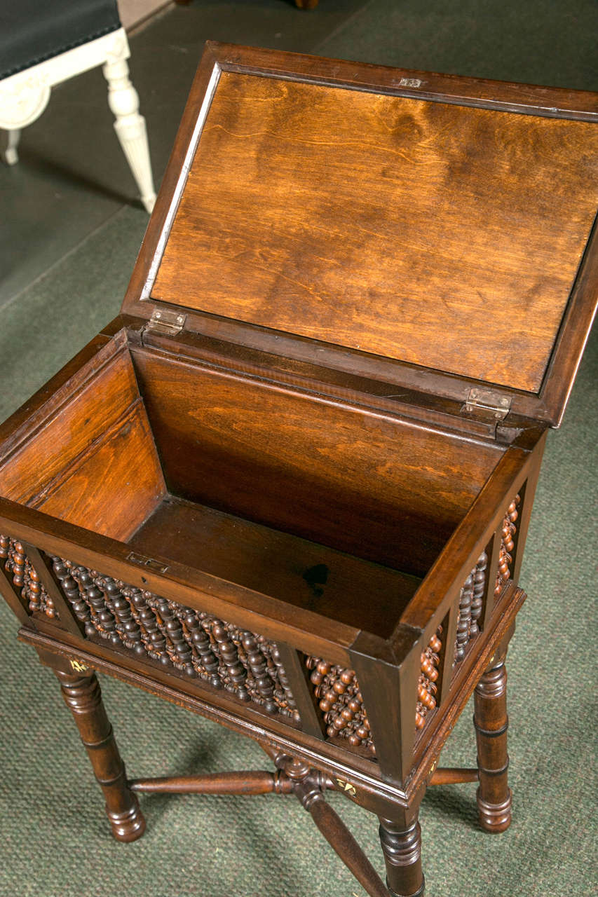 19th Century Mashrabiya Design Work Box or Table