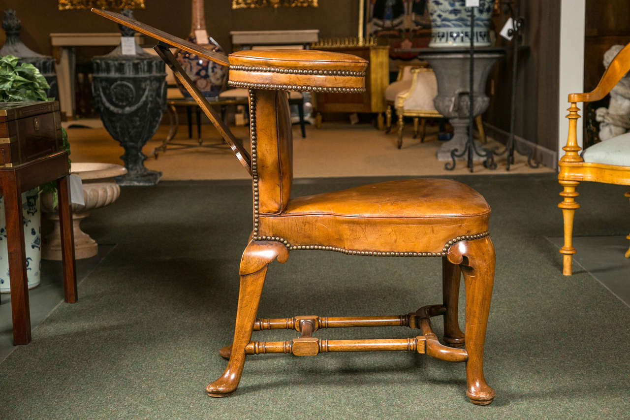 Leather 19th Century English Reading Chair