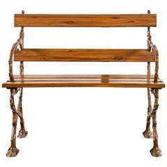 Antique French Cast Iron Bench