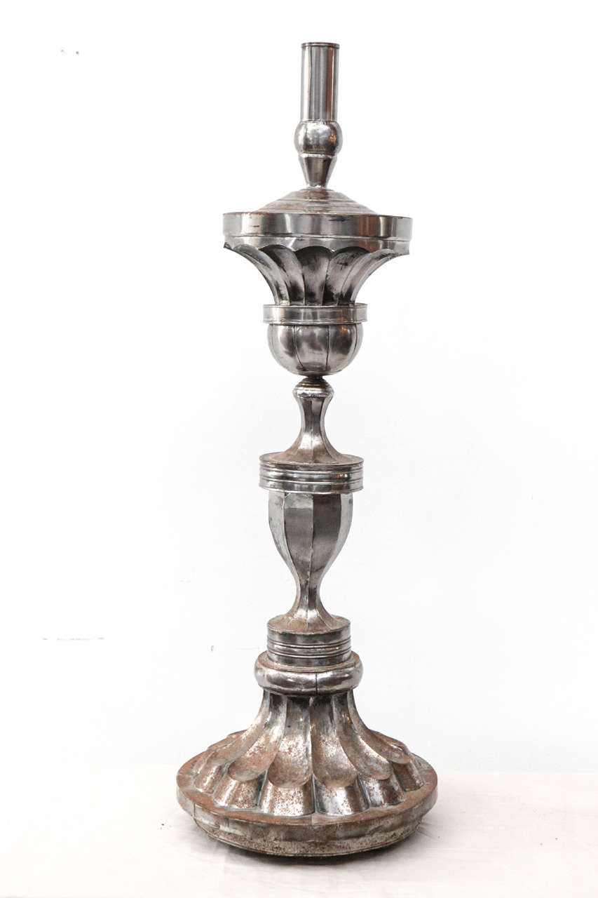 Pair of Large Ornate Pricket Candle Sticks In Good Condition In Los Angeles, CA