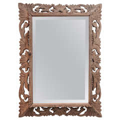 Late 19th Century French Carved Wood Mirror | Medium