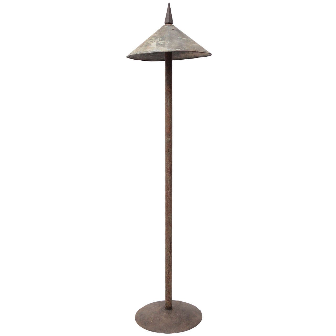 Vintage Rustic Metal Cone Floor Lamp