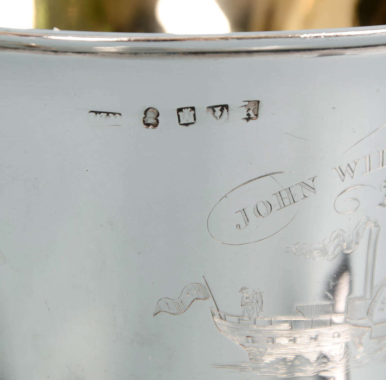 Iron Steam Boat Company Sterling Silver Presentation Cup In Excellent Condition For Sale In London, GB