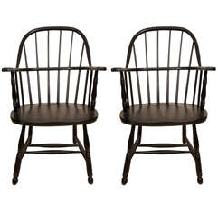 Pair"Sack-Back" Windsor Chairs