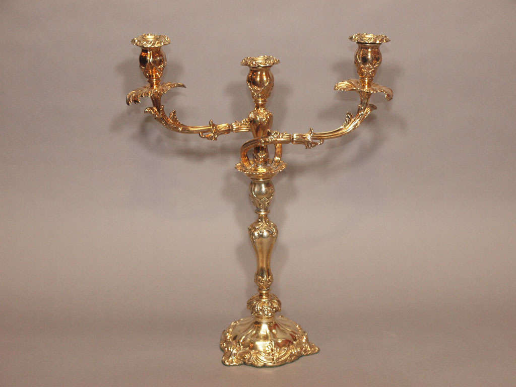 British Pair Antique Early 19th Century Sheffield Plate Candelabra