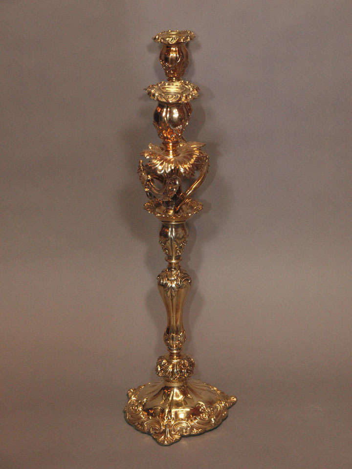 Pair Antique Early 19th Century Sheffield Plate Candelabra 5