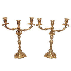 Pair Antique Early 19th Century Sheffield Plate Candelabra