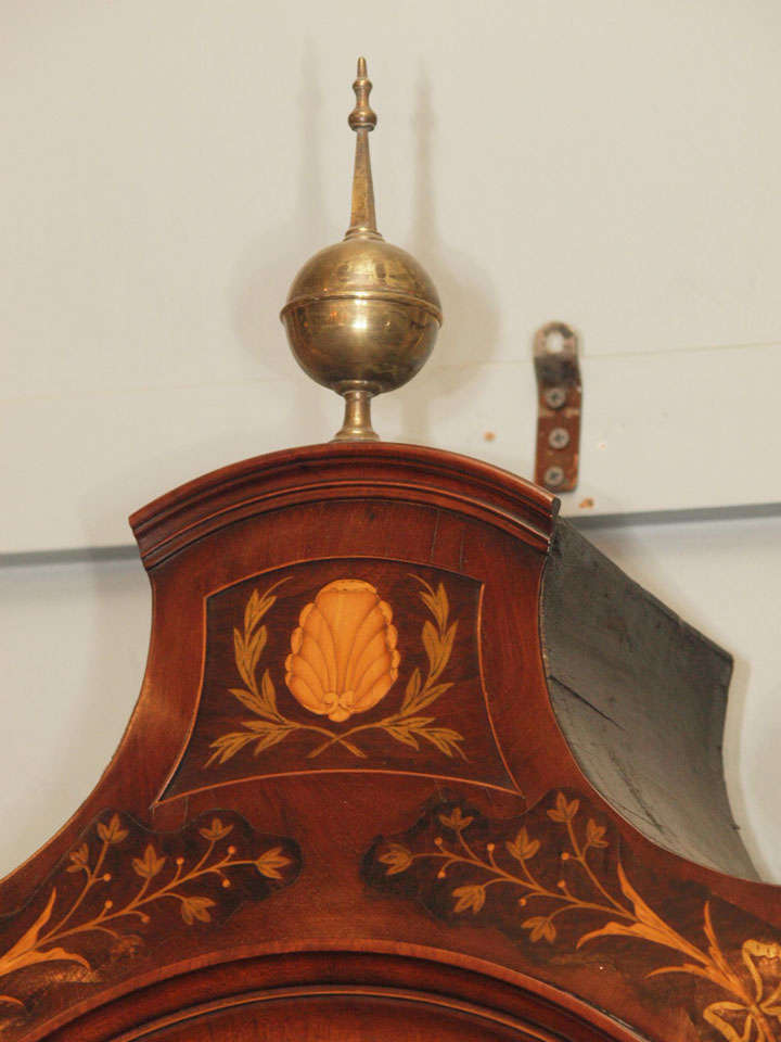 Antique English Late 19th Century  Mahogany Tall Case Clock 1