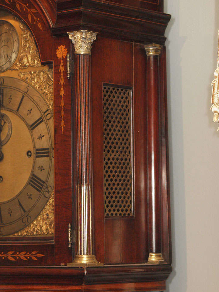 Antique English Late 19th Century  Mahogany Tall Case Clock 3