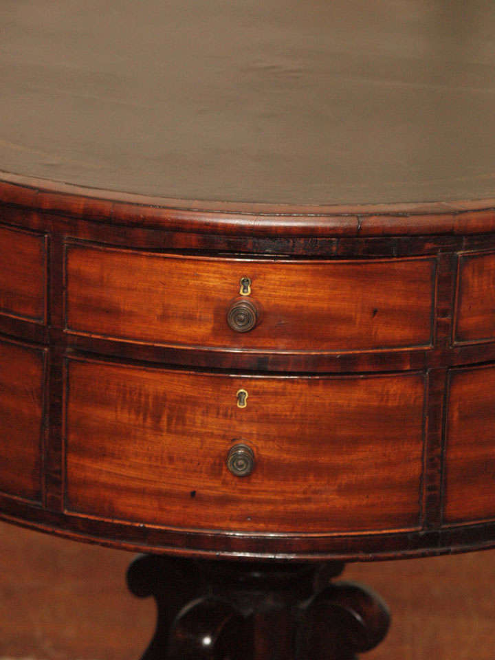 Antique Georgian Mahogany Rare Revolving Library/Drum Table 1