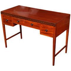 20th Century Mahogany Desk with 3 Drawers