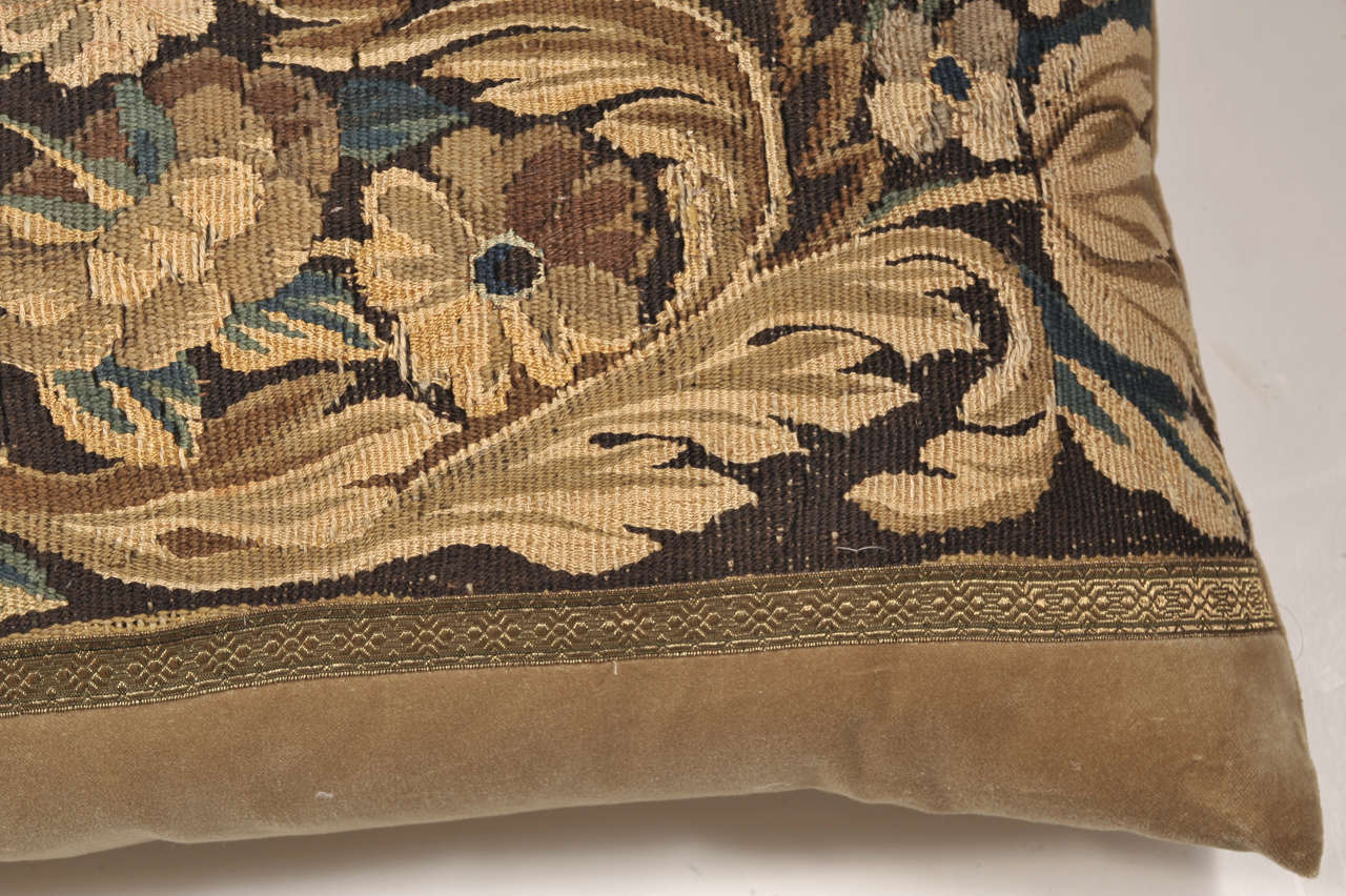 French 18th Century Tapestry Lumbar Pillow