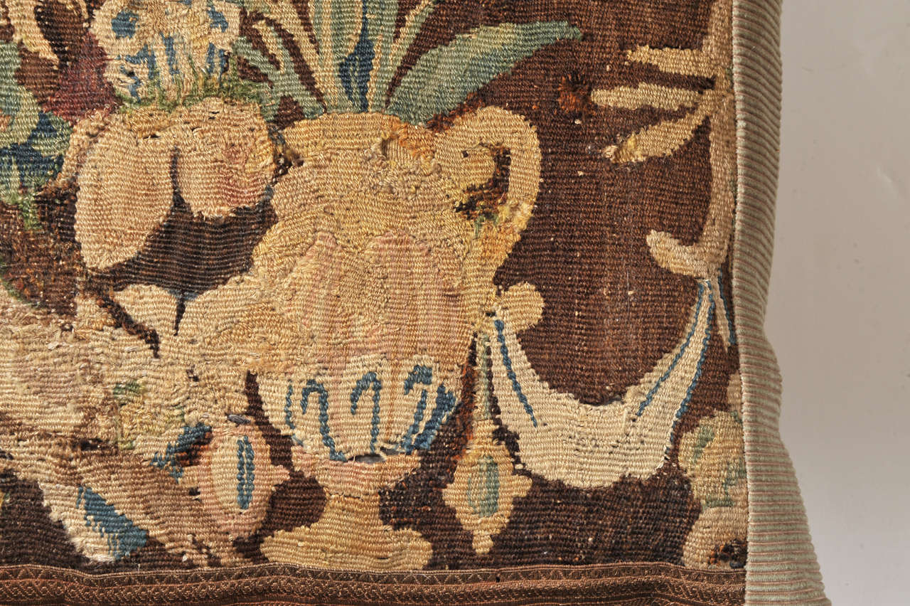 Contemporary Pair of 18th Century Tapestry Pillows