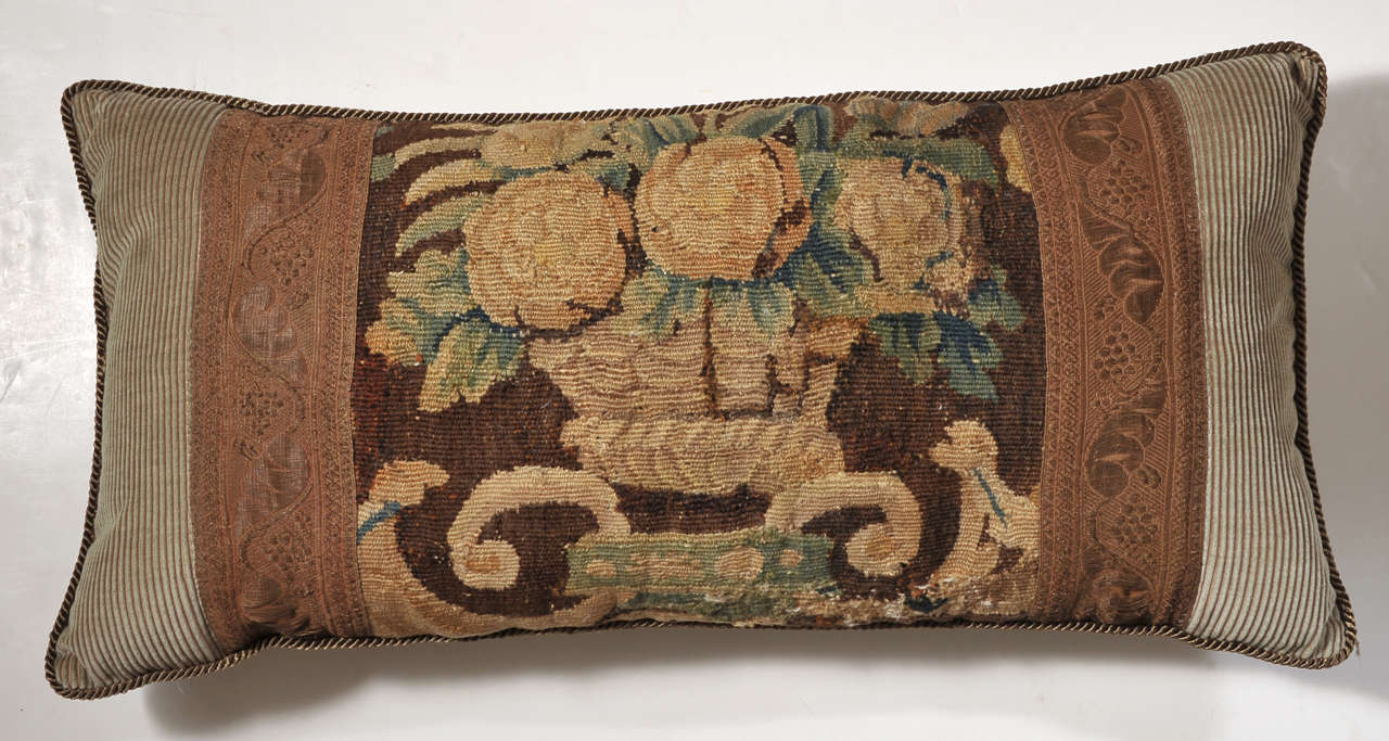 18th C Tapestry Lumbar Pillows For Sale at 1stdibs