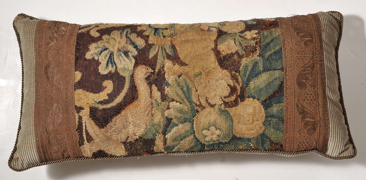 18th C Tapestry Lumbar Pillows For Sale at 1stdibs